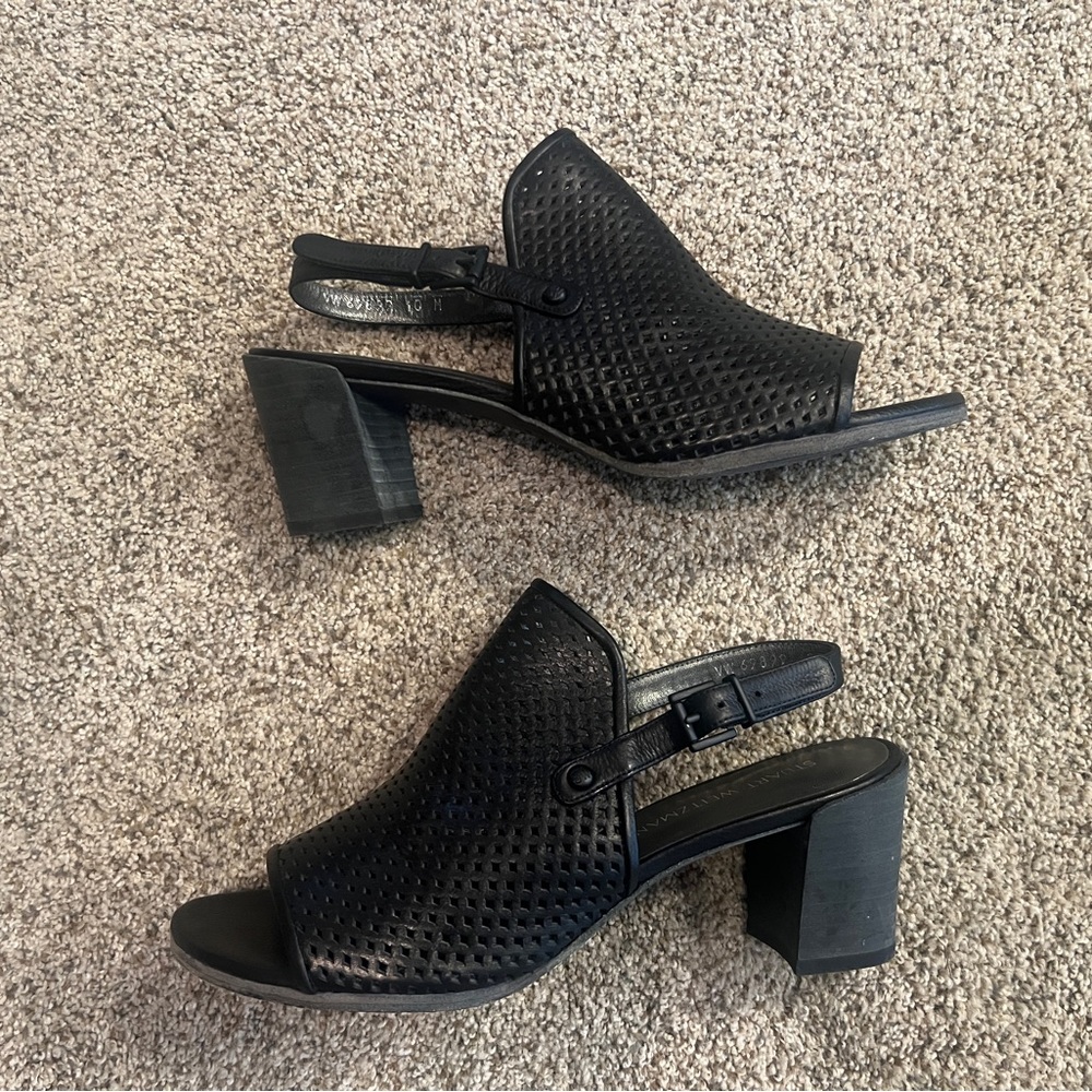 Stuart Weitzman Black Slingback Heels